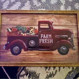 Farm Fresh Red Truck Wall Art